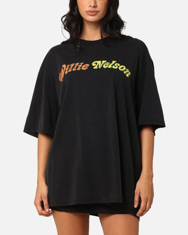 Willie Nelson Willie Nelson T-Shirt Washed Black sold by Culture Kings