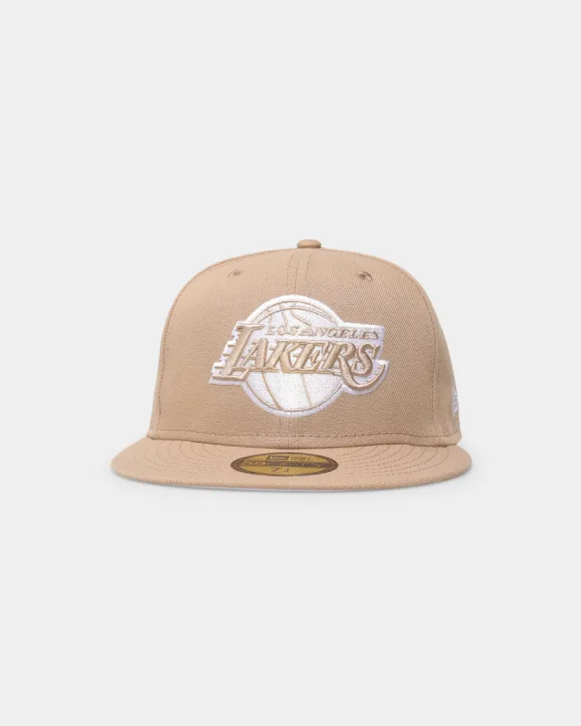 New Era Los Angeles Lakers "Camel White" 59FIFTY Fitted Tumbleweed/White sold by Culture Kings