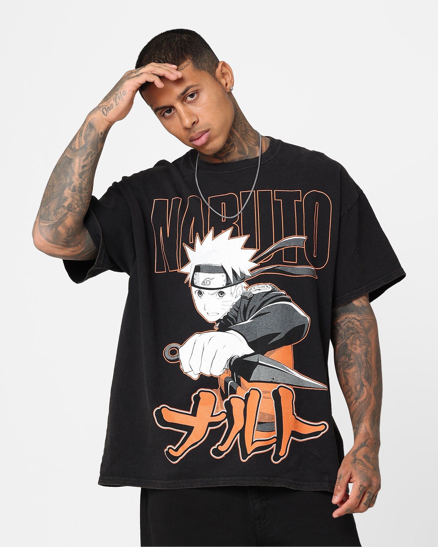 NARUTO ナルトTシャツ 黒 L goat Crew 正規 オフィシャル Goat Crew X Naruto Naruto Vintage T-Shirt Black Wash | Parallel