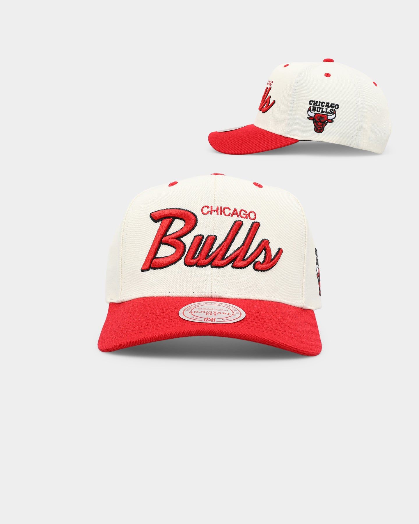 Mitchell & Ness Chicago Bulls Team Script OG Snapback Vintage Cream sold by Culture Kings