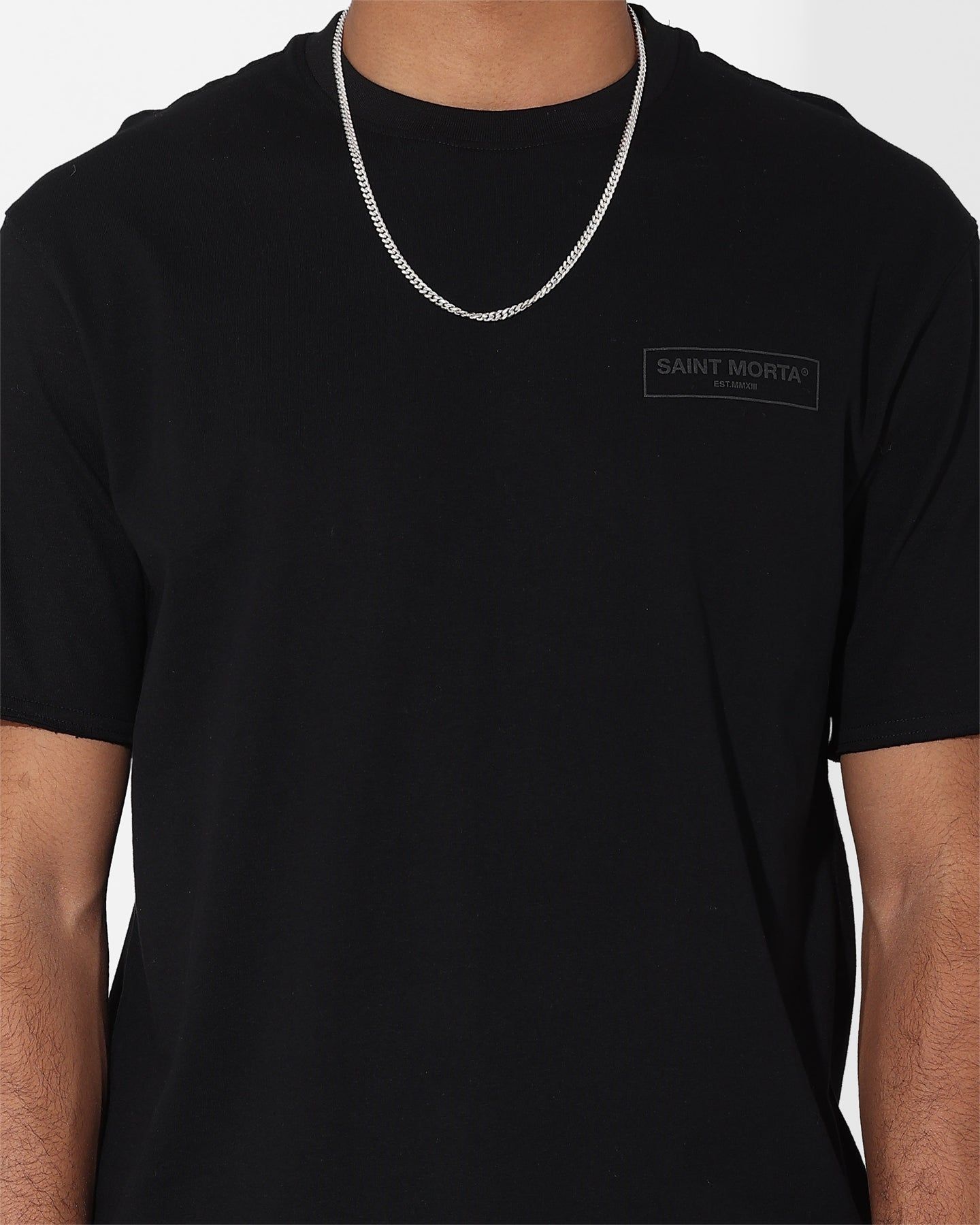 Saint Morta Alpha Box T-Shirt Black/Black sold by Culture Kings product image thumbnail 3