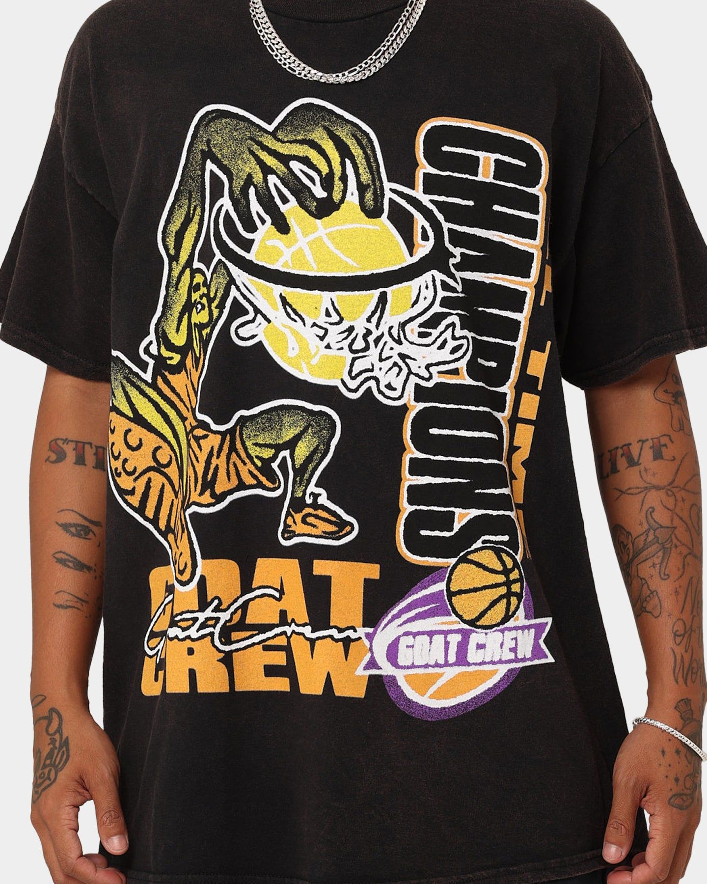 Goat Crew All Time Champions Vintage T-Shirt Black Wash sold by Culture Kings product image thumbnail 3