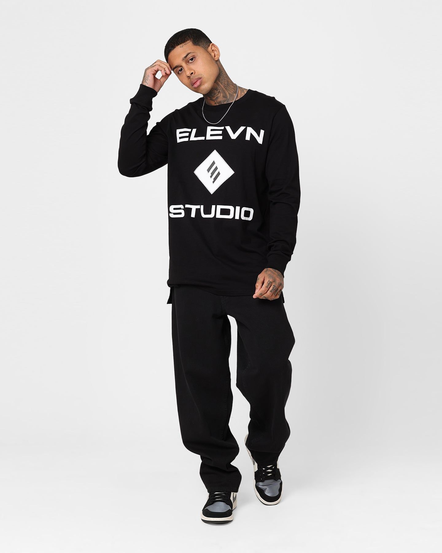 Elevn Clothing Co Studio Long Sleeve T-Shirt Black sold by Culture Kings product image thumbnail 2