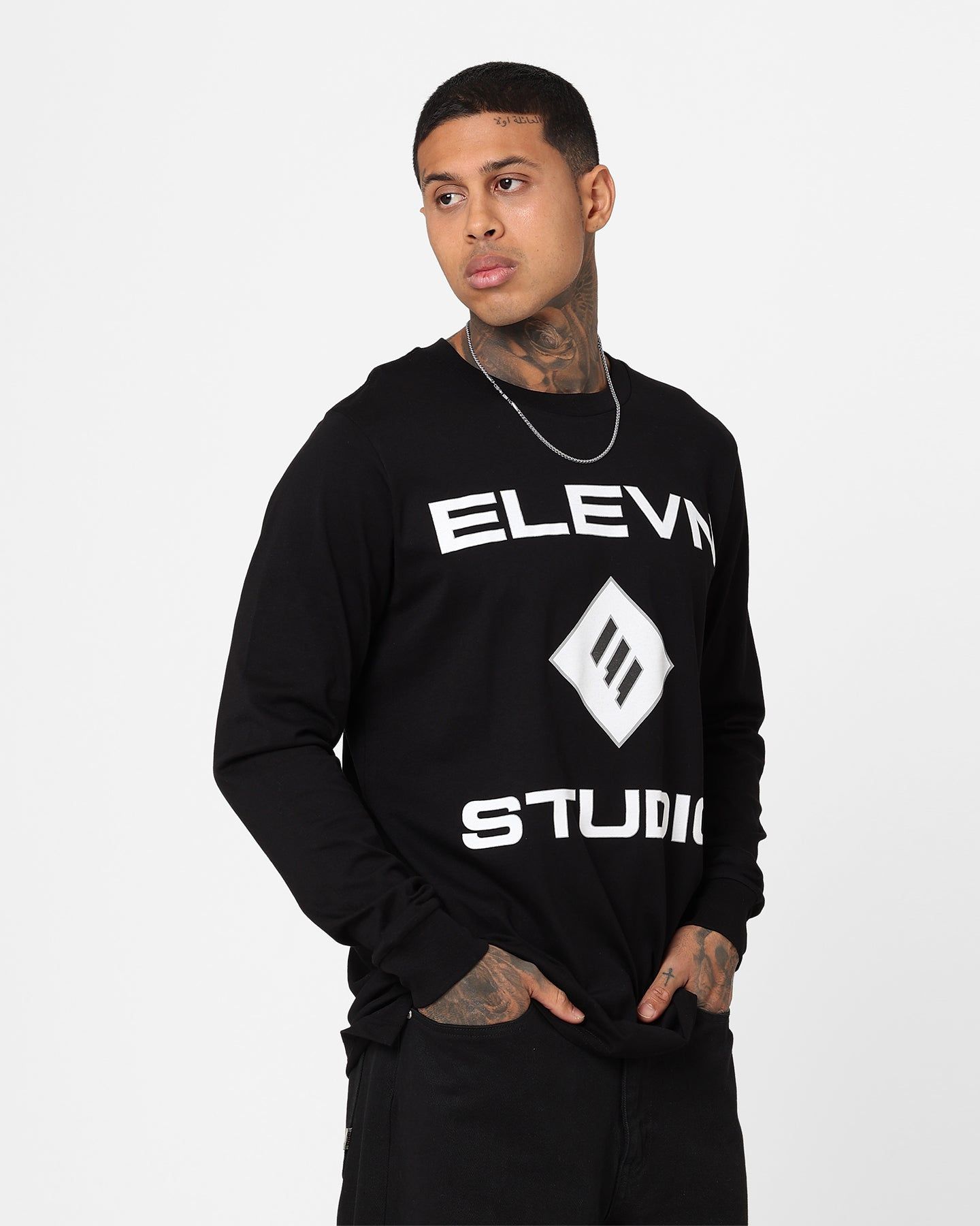 Elevn Clothing Co Studio Long Sleeve T-Shirt Black sold by Culture Kings