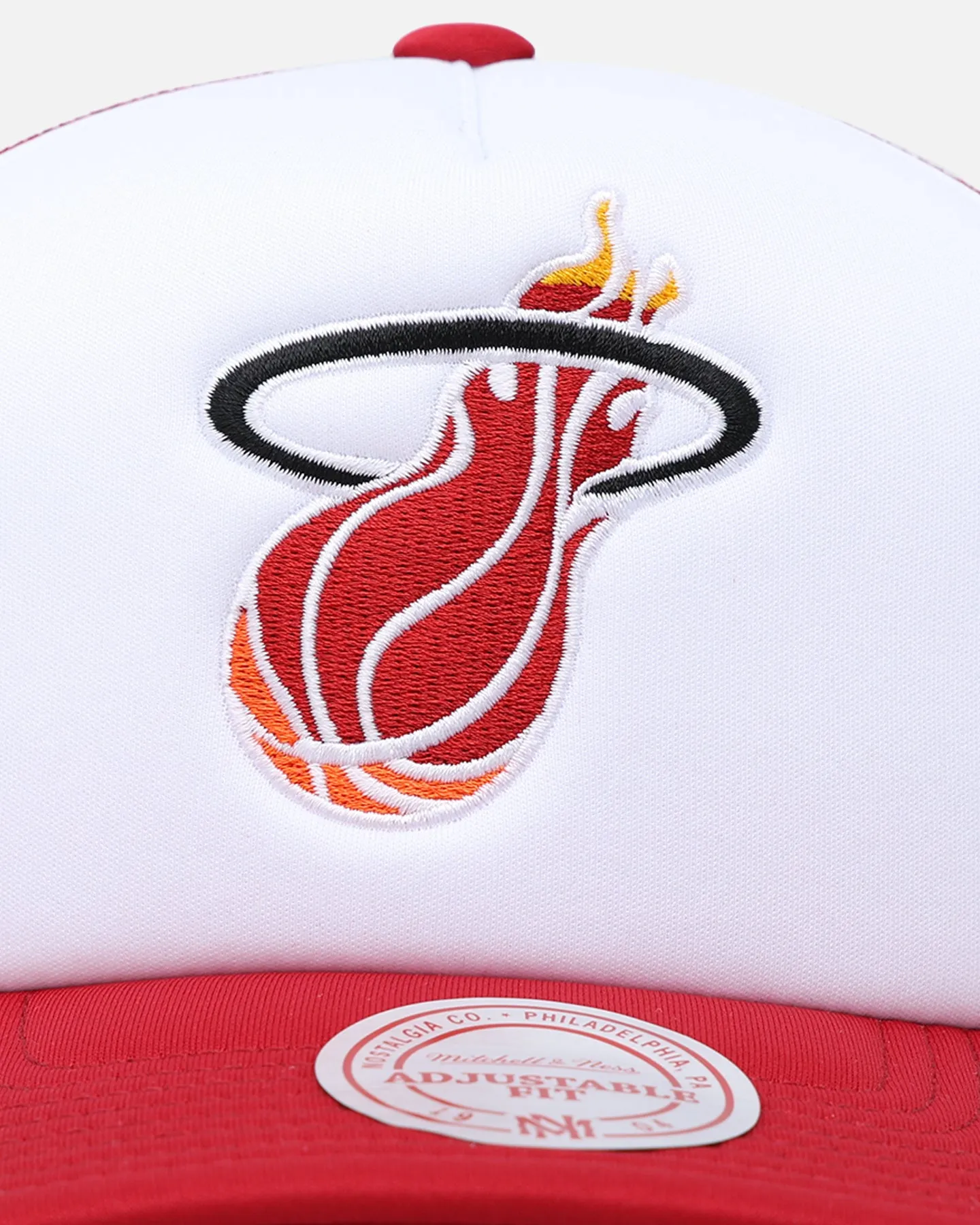 Mitchell & Ness Miami Heat Team Foam Trucker Snapback Red/White sold by Culture Kings product image thumbnail 4