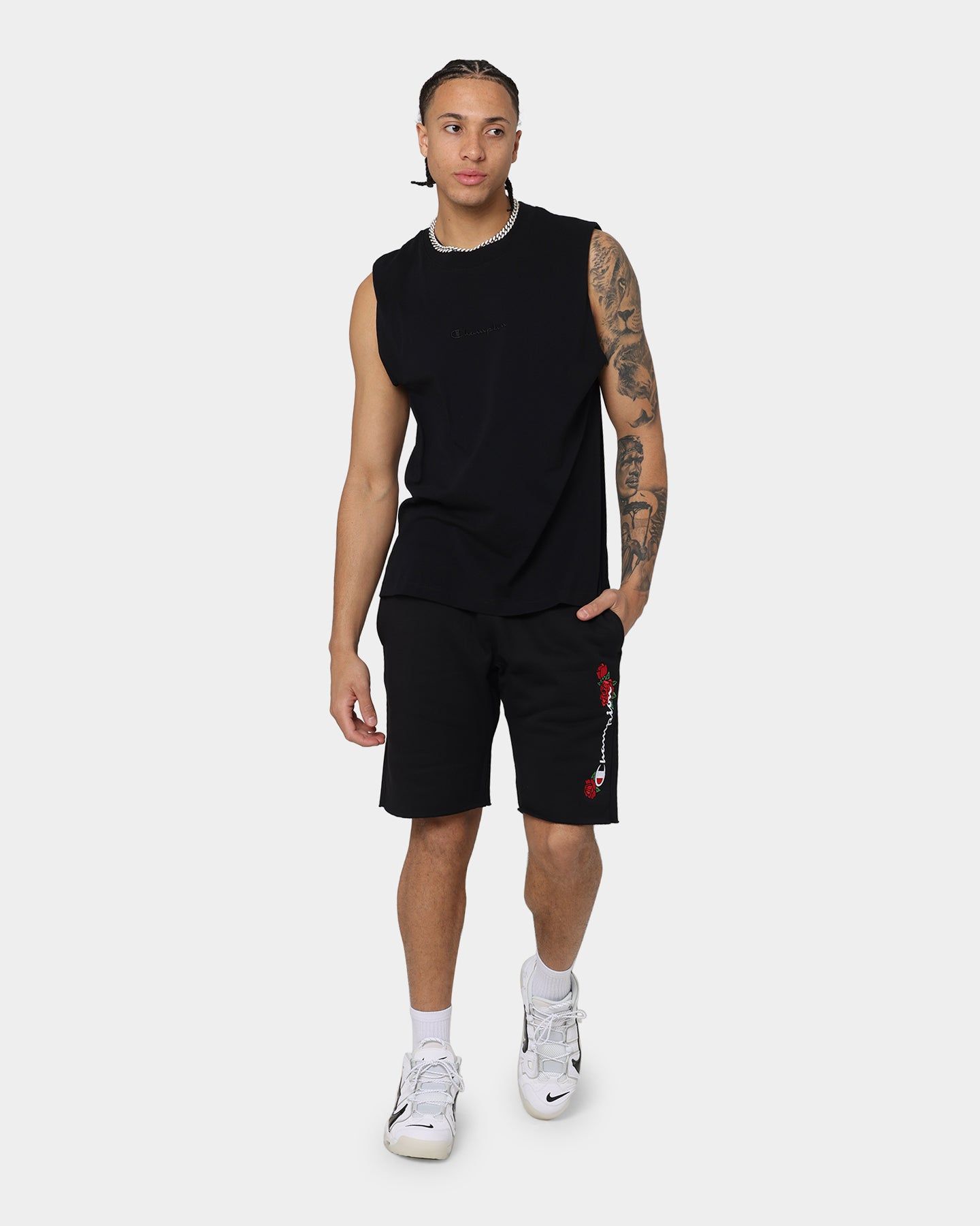 Champion Reverse Weave Rose Embroidery Shorts Black sold by Culture Kings product image thumbnail 2