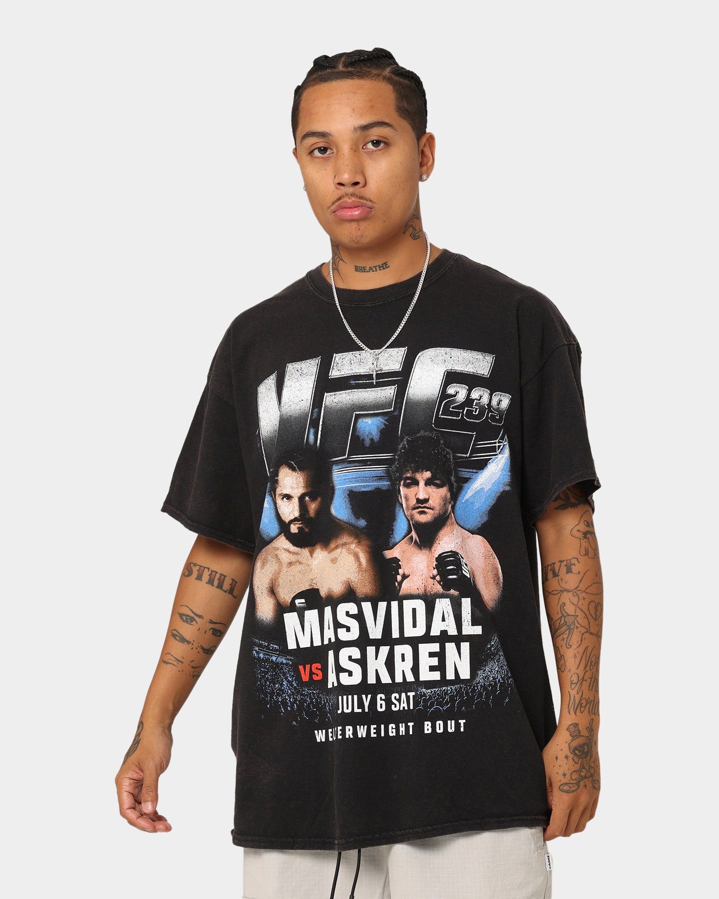 Goat Crew X UFC 239 Card Vintage T-Shirt Black Wash sold by Culture Kings