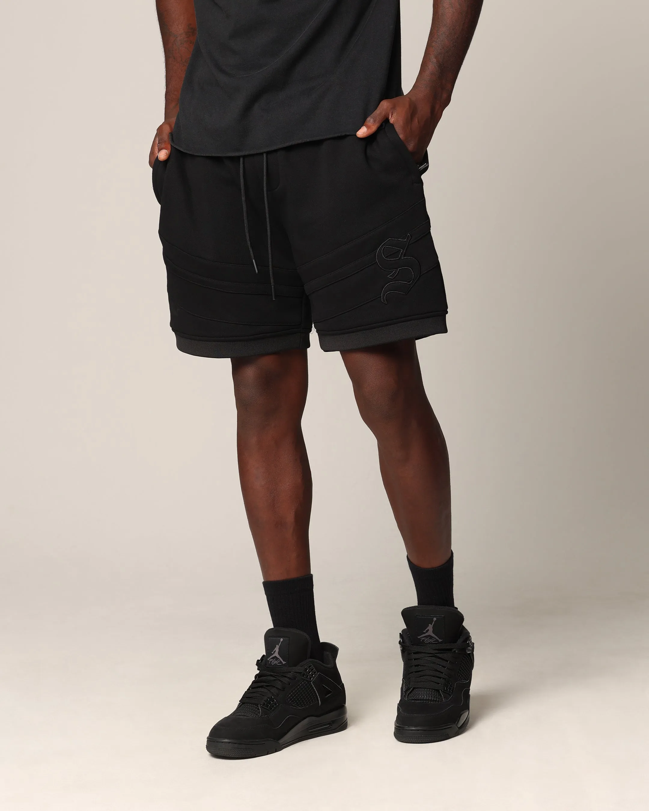 Saint Morta Homebase Fleece Shorts Black sold by Culture Kings