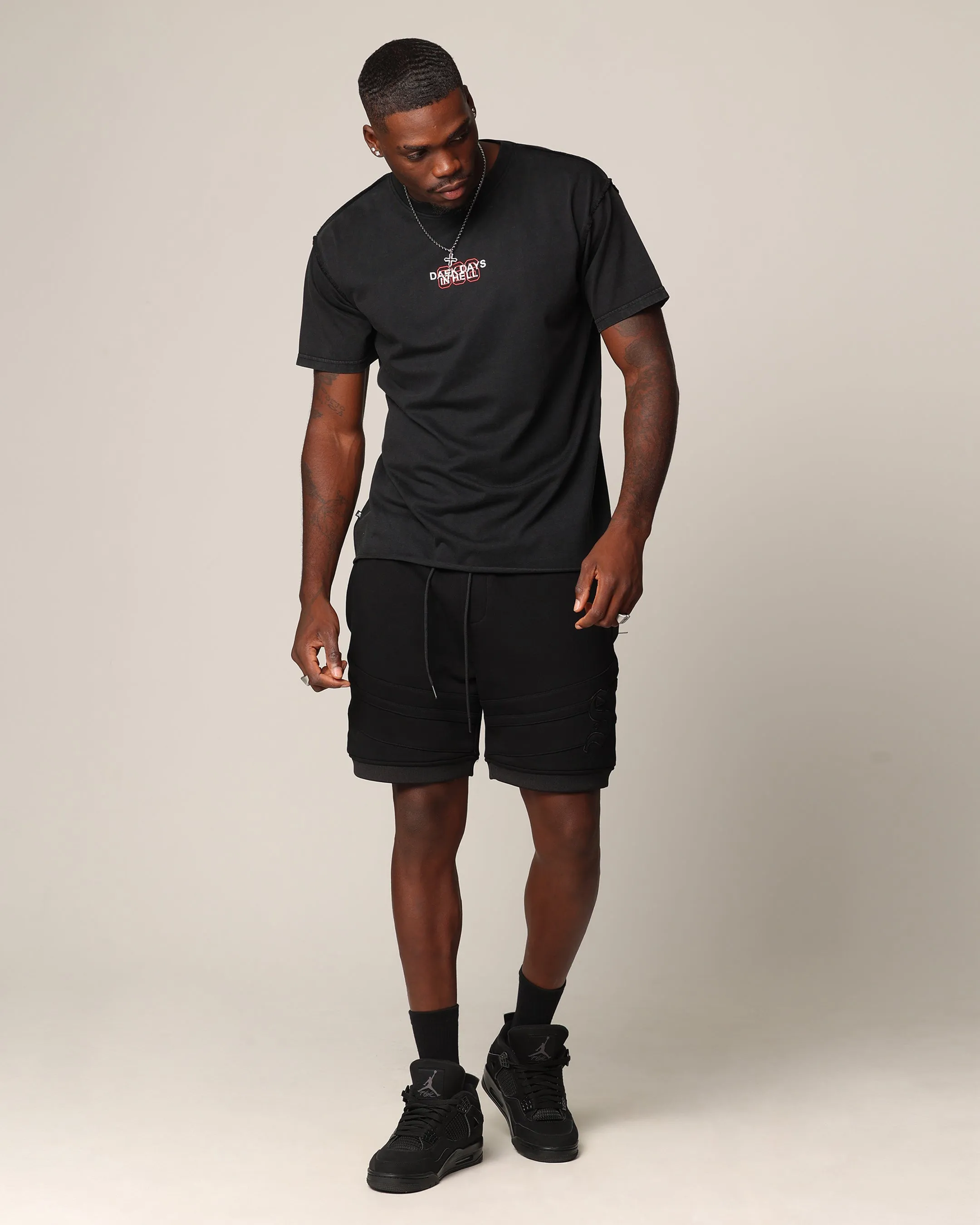 Saint Morta Homebase Fleece Shorts Black sold by Culture Kings product image thumbnail 2