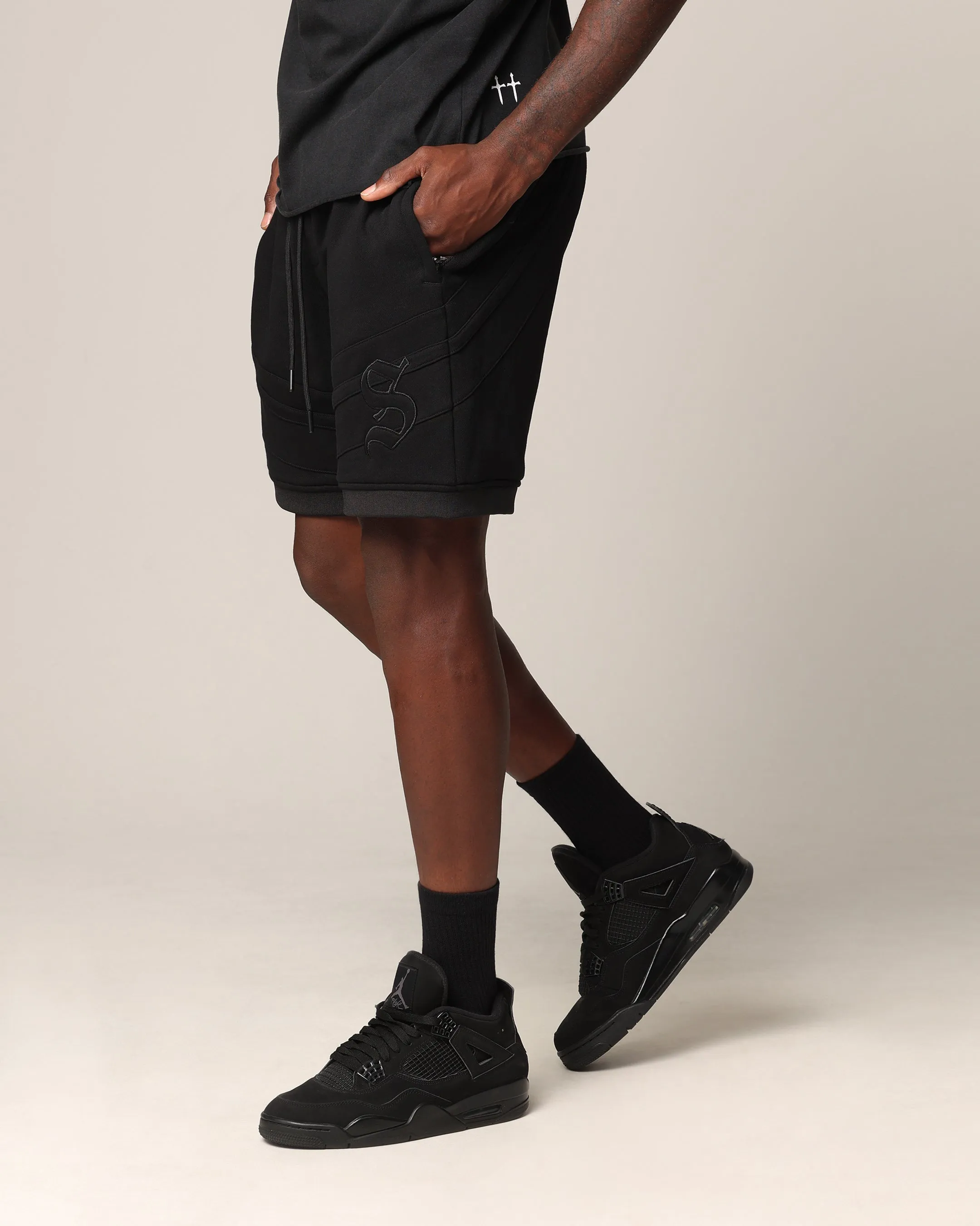 Saint Morta Homebase Fleece Shorts Black sold by Culture Kings product image thumbnail 5