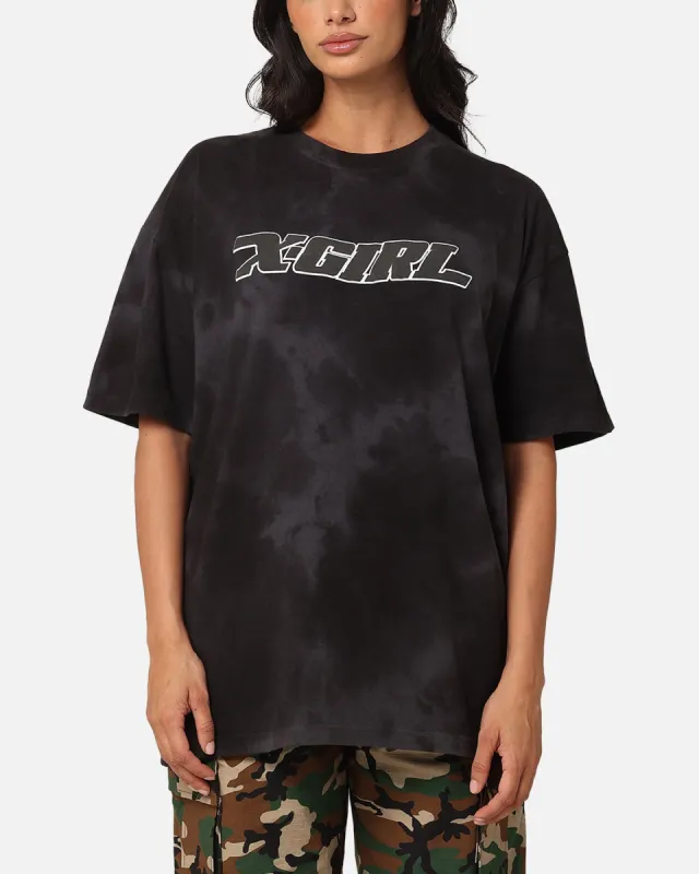 X-Girl Women's Future X-Girl Relaxed T-Shirt Black Tie-Dye sold by Culture Kings