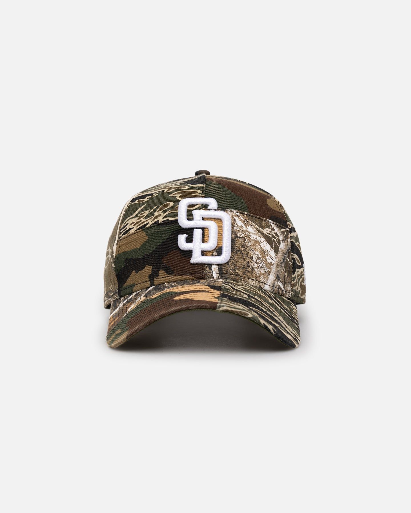 New Era San Diego Padres 'Patchwork Camo' 9FORTY A-Frame Snapback Woodland Camo sold by Culture Kings