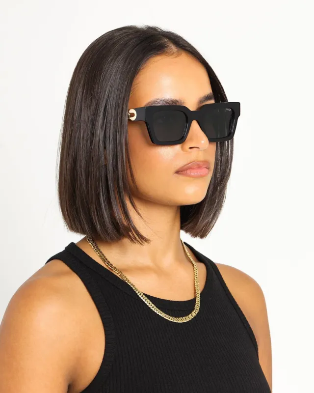 NUQE Captivate Sunglasses Black/Gold sold by Culture Kings