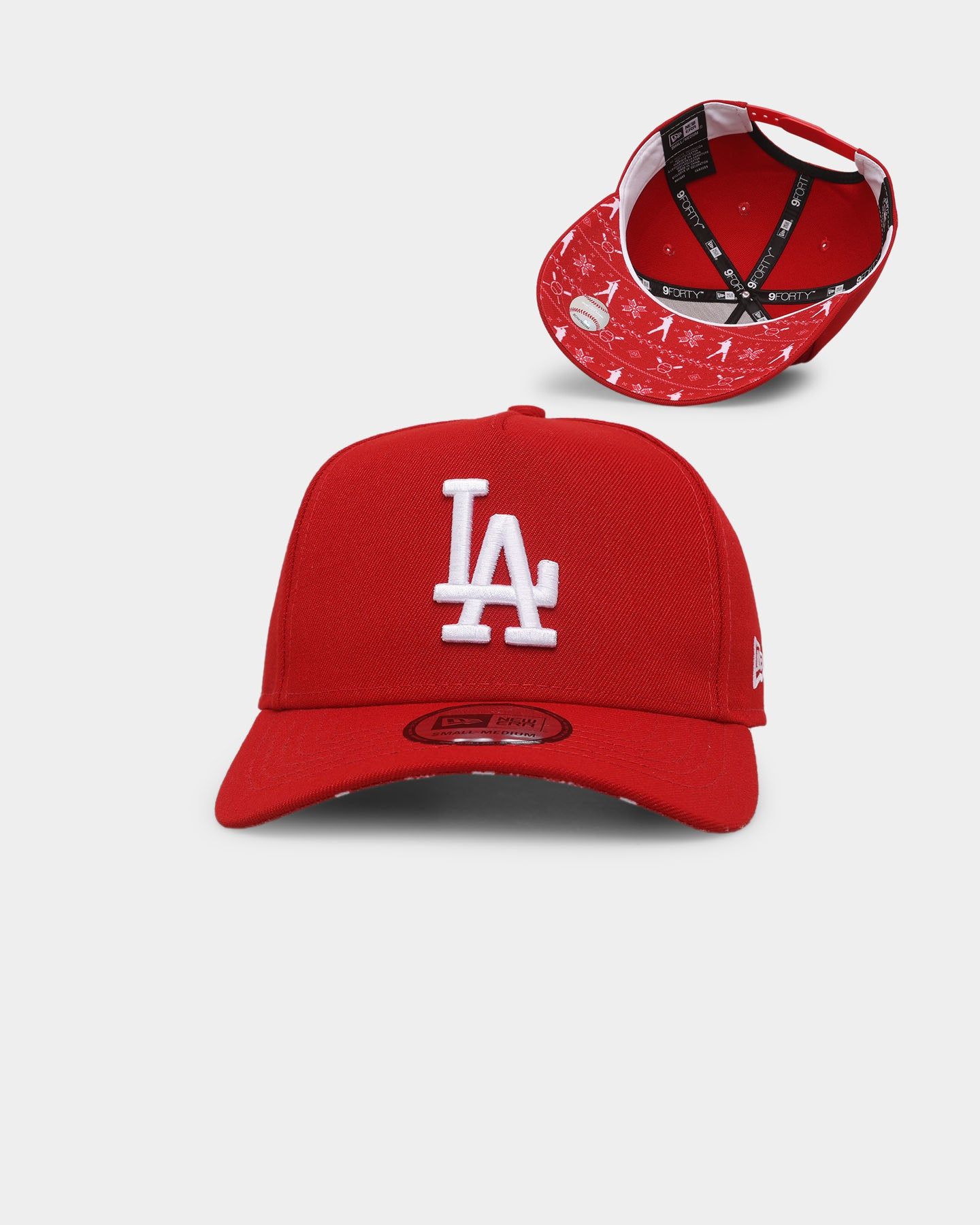 New Era Los Angeles Dodgers 'Fairisle' 9FORTY K-Frame Snapback Red/White sold by Culture Kings