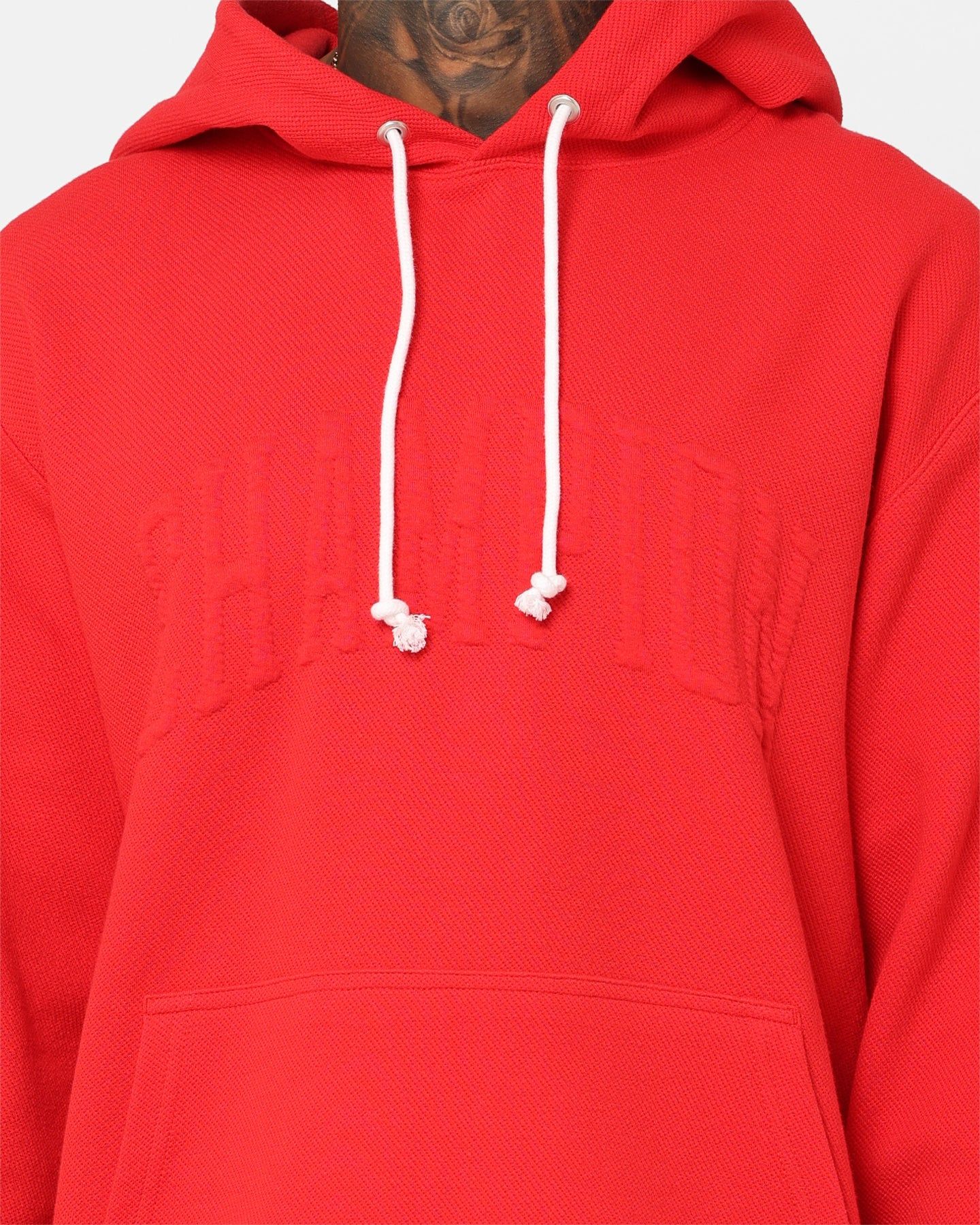 Champion Lifestyle Jacquard Twill Hoodie Scarlet sold by Culture Kings product image thumbnail 3