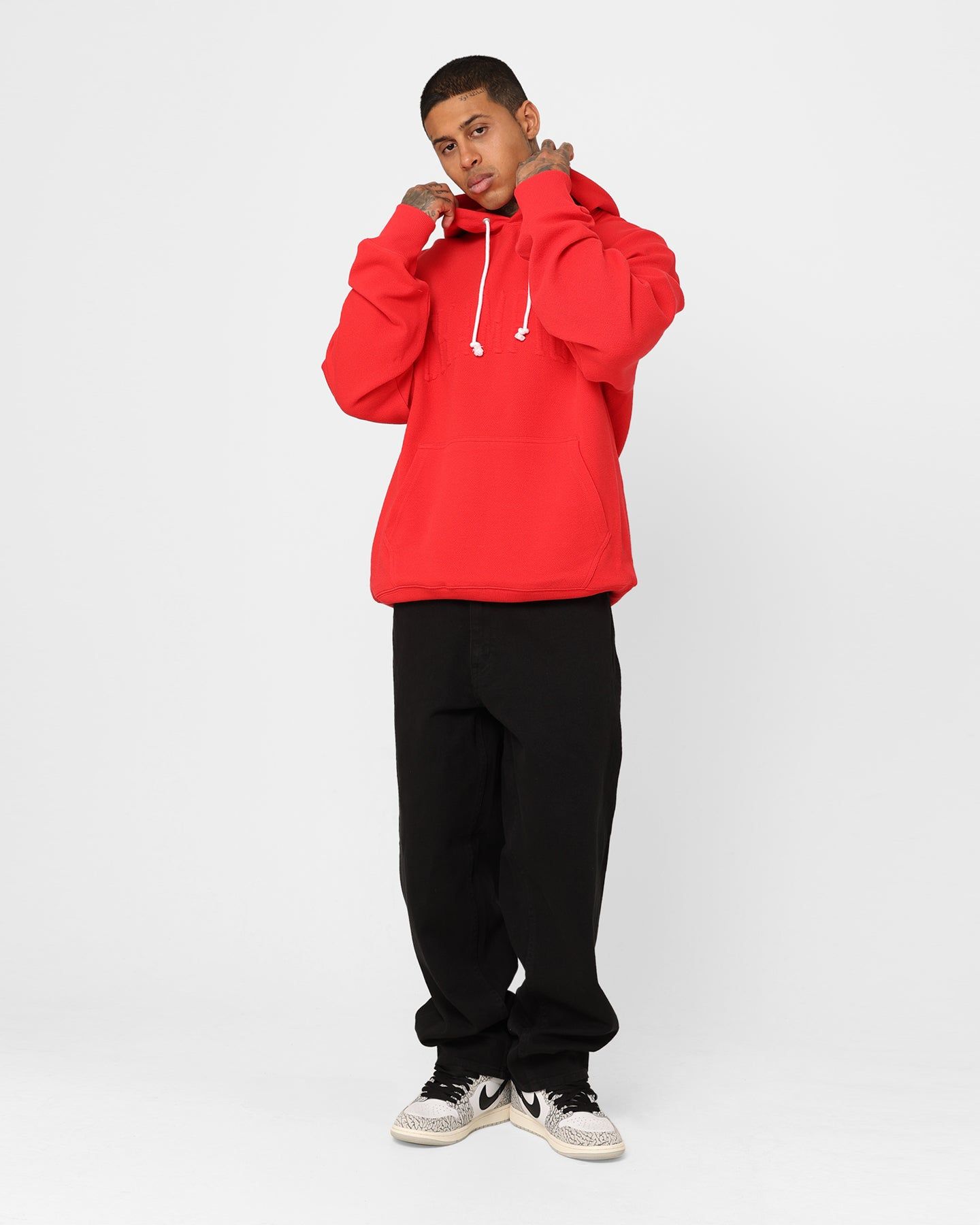 Champion Lifestyle Jacquard Twill Hoodie Scarlet sold by Culture Kings product image thumbnail 2