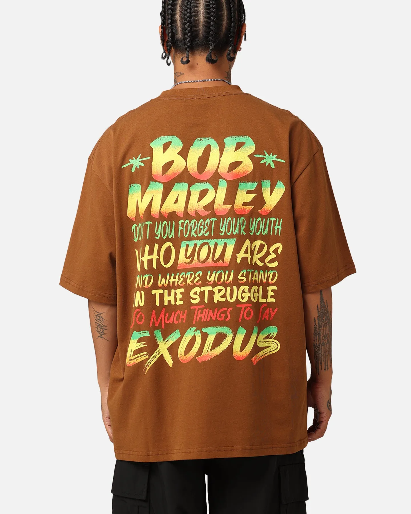 Bob Marley Bob Who You Are Exodus T-Shirt Chocolate sold by Culture Kings product image thumbnail 3