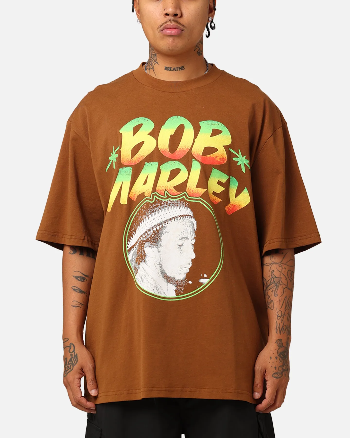 Bob Marley Bob Who You Are Exodus T-Shirt Chocolate sold by Culture Kings