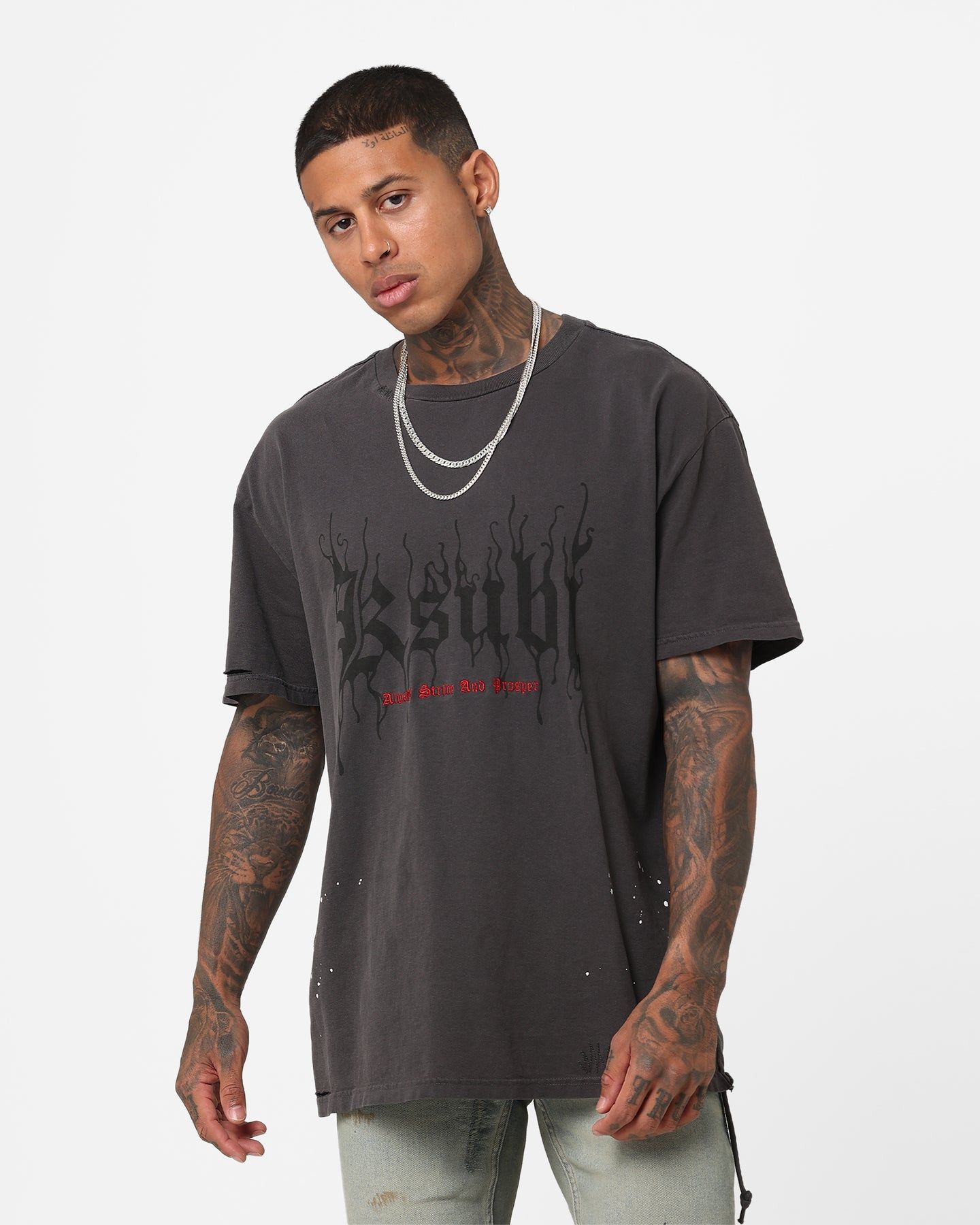 Ksubi X A$AP TyY Biggie T-Shirt Faded Black sold by Culture Kings
