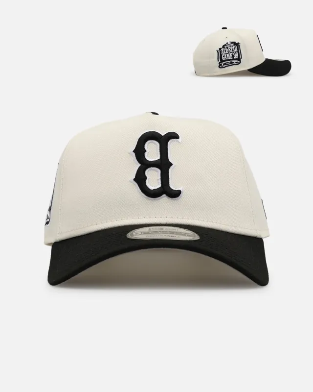 New Era Boston Red Sox 'Chrome Upside Down Logo' 9FORTY A-Frame Snapback Chrome/Black sold by Culture Kings
