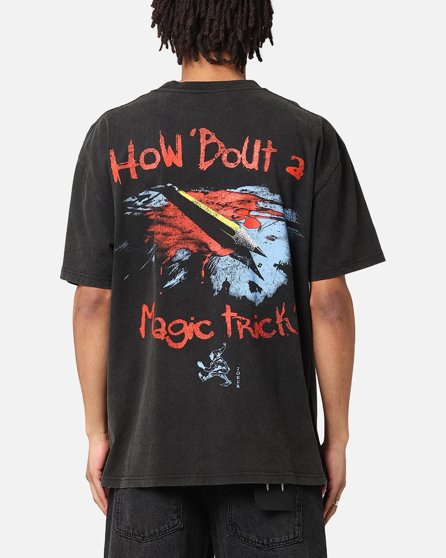 American Thrift X DC Batman The Joker Magic Trick Heavy T-Shirt Vintage Black sold by Culture Kings product image thumbnail 2