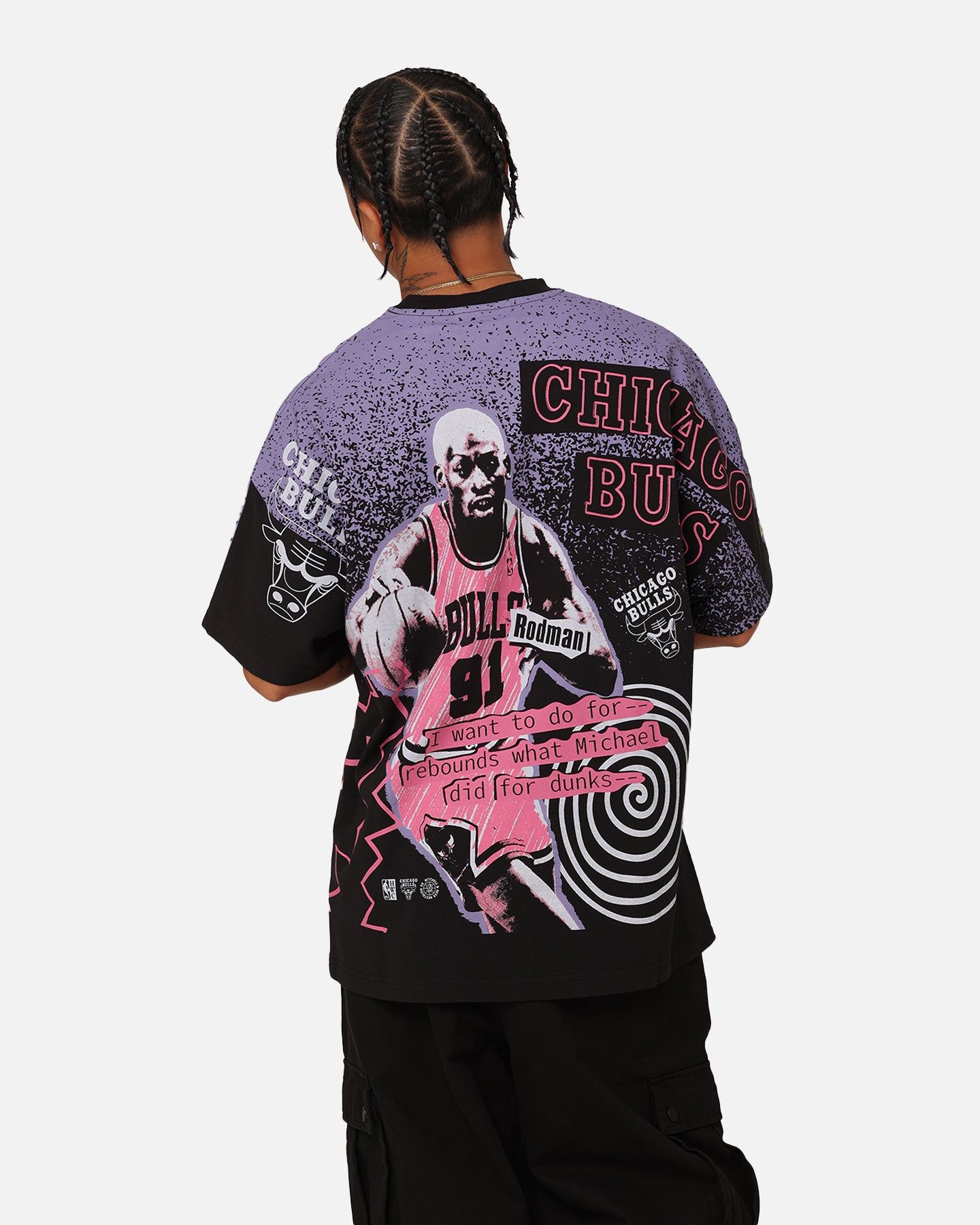 Mitchell & Ness Chicago Bulls Dennis Rodman Rebound T-Shirt Black sold by Culture Kings product image thumbnail 2