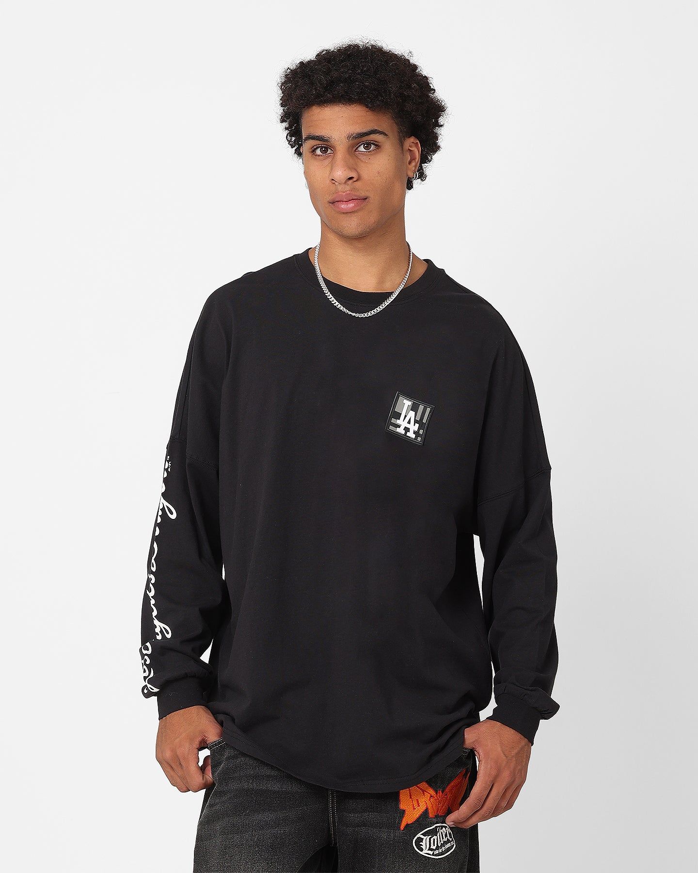 Majestic Athletic Los Angeles Dodgers Checker Badge Long Sleeve T-Shirt Faded Black sold by Culture Kings