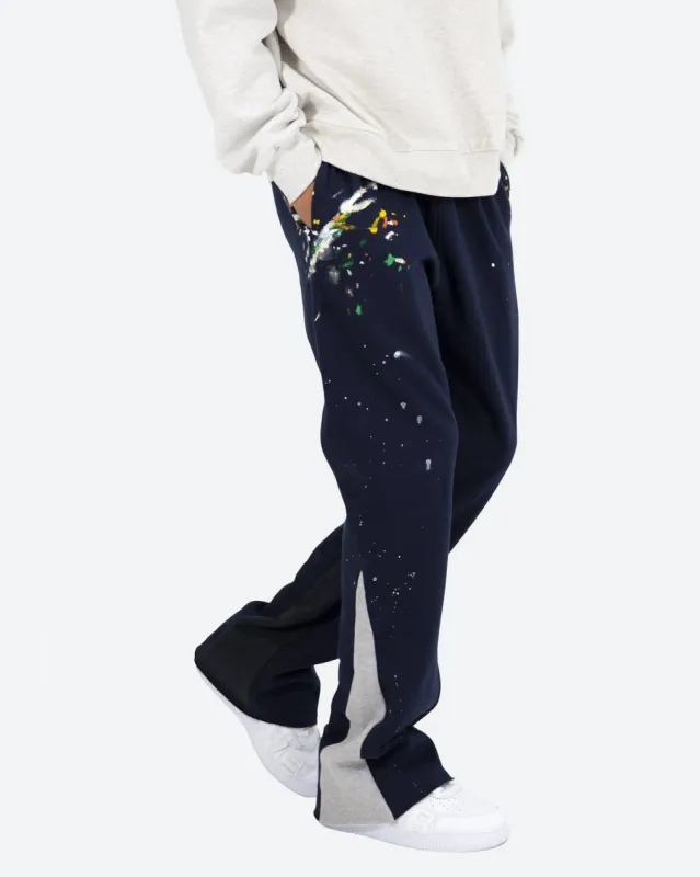 MNML Contrast Boot Cut Sweat Pants Navy sold by Culture Kings