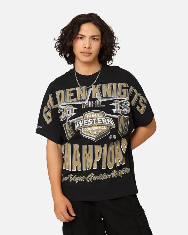 Mitchell & Ness Vegas Golden Knights Conference Champs T-Shirt Faded Black sold by Culture Kings