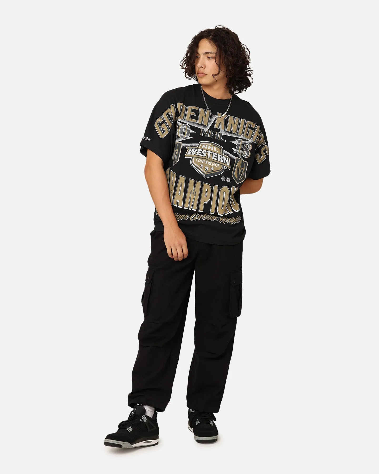 Mitchell & Ness Vegas Golden Knights Conference Champs T-Shirt Faded Black sold by Culture Kings product image thumbnail 3