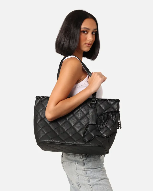 Sprayground Quilt With 1 Line Stitch Tote Bag Black/Gold sold by Culture Kings