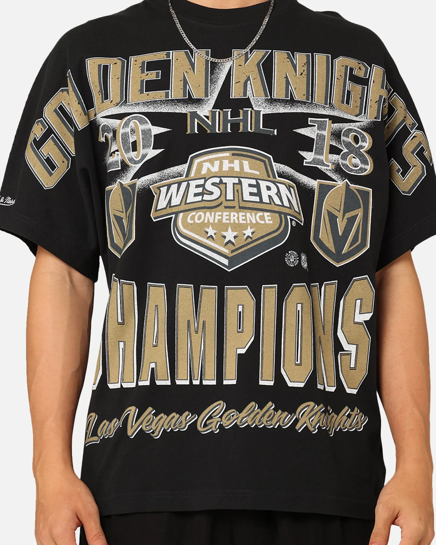 Mitchell & Ness Vegas Golden Knights Conference Champs T-Shirt Faded Black sold by Culture Kings product image thumbnail 4