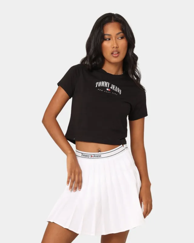 Tommy Jeans Women's TJW Baby Crop Essential Logo T-Shirt Black made by Culture Kings