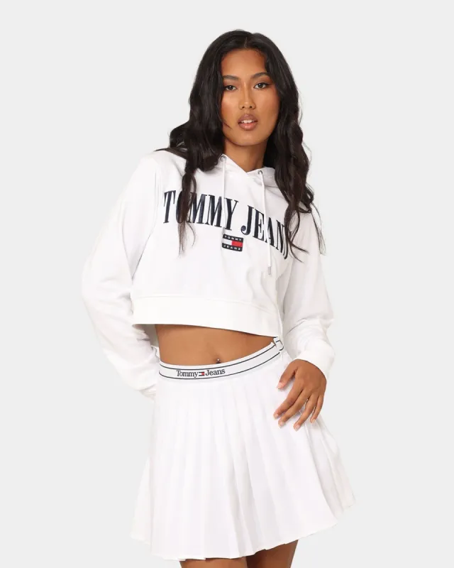 Tommy Jeans Women's TJW Super Crop Archive 2 Hoodie White made by Culture Kings