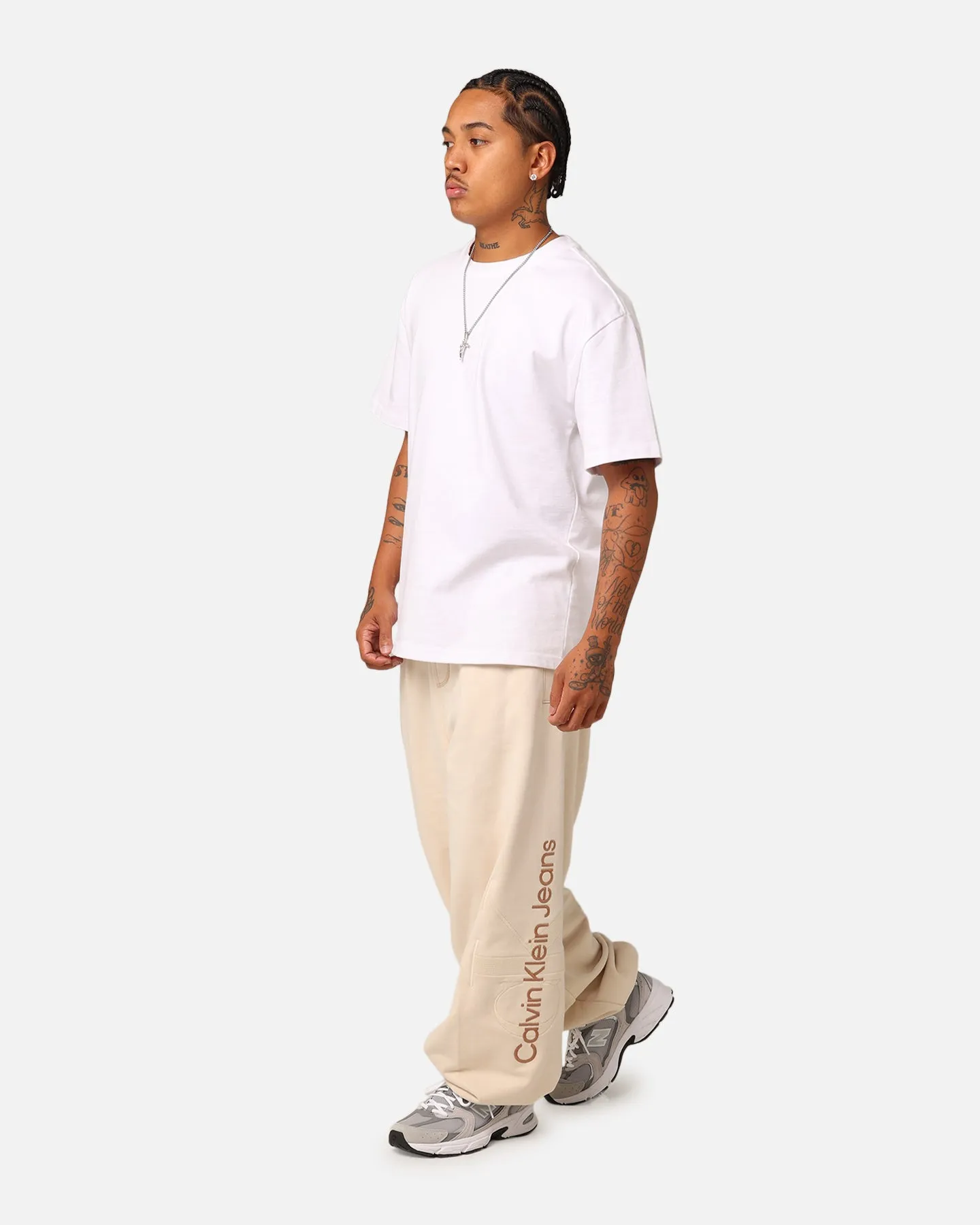 Calvin Klein Washed Monologo Hawk Pants Ivory sold by Culture Kings product image thumbnail 2