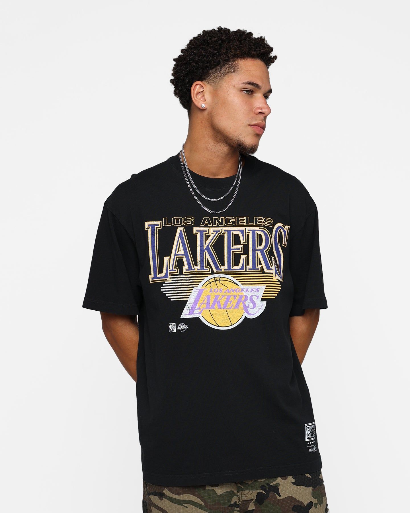 Mitchell & Ness Los Angeles Lakers Underscore T-Shirt Faded Black sold by Culture Kings