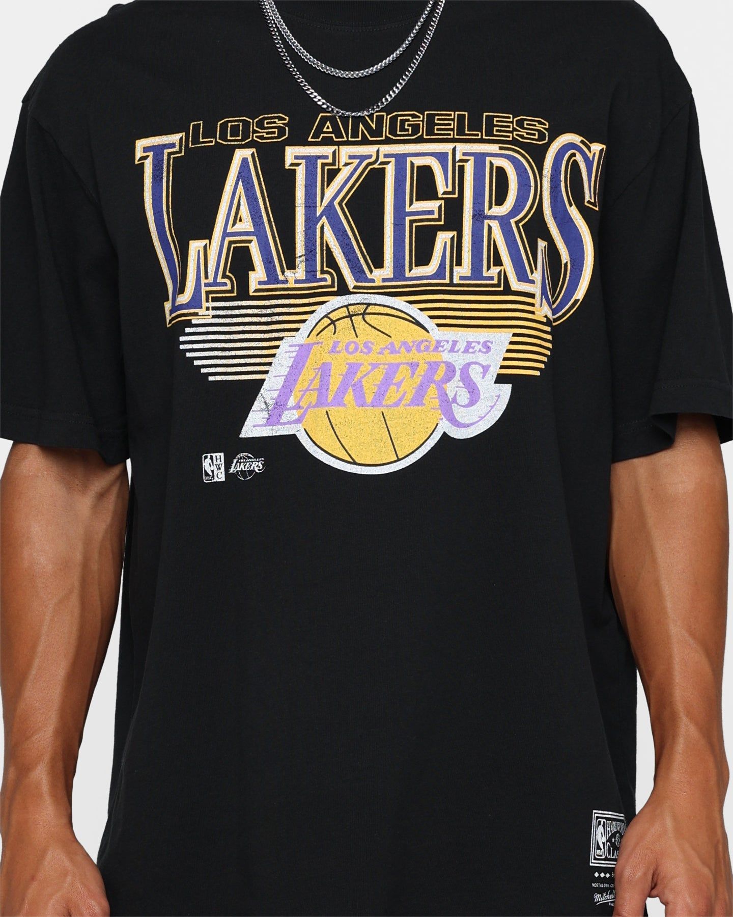 Mitchell & Ness Los Angeles Lakers Underscore T-Shirt Faded Black sold by Culture Kings product image thumbnail 3