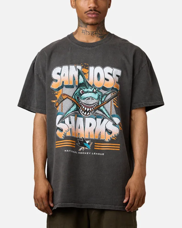 Culture Kings San Jose Sharks Shark Attack Heavyweight T-Shirt Black Wash sold by Culture Kings