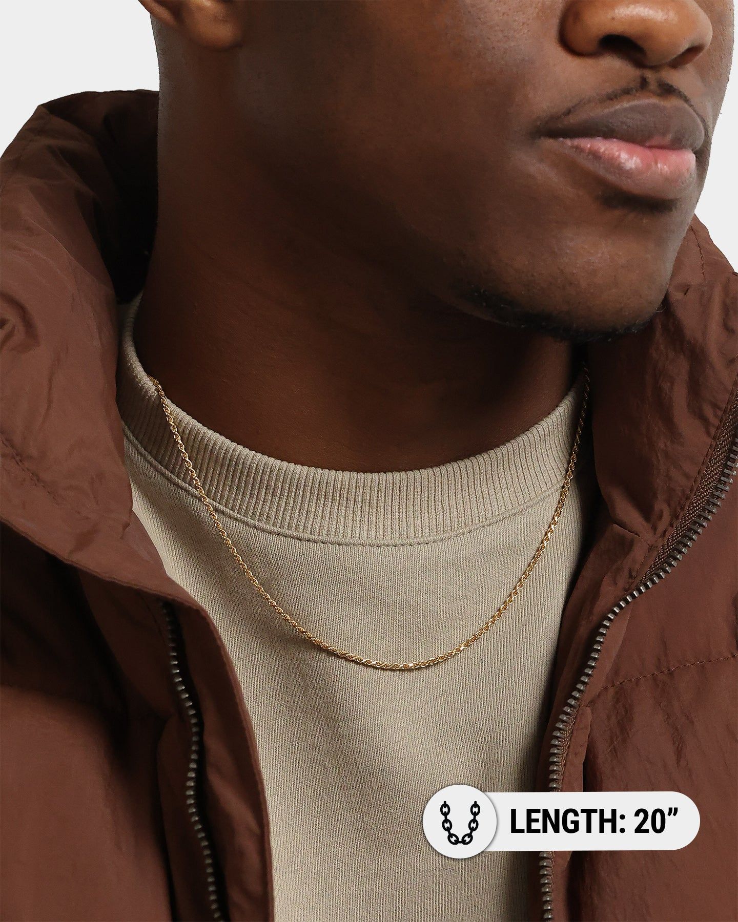 House Of Auric Rope 2mm 20" Chain 18k Gold Vermeil sold by Culture Kings product image thumbnail 4