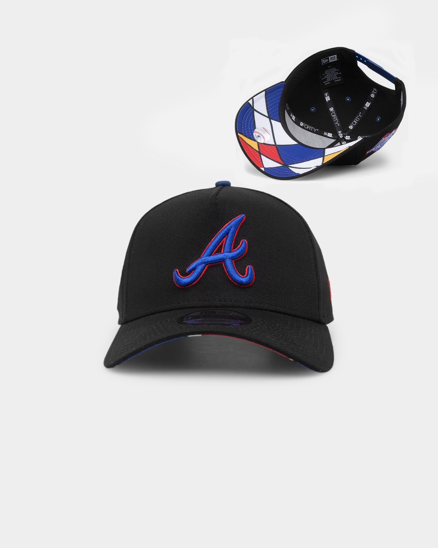 New Era Atlanta Braves 'Retro Mosaic' 9FORTY A-Frame Snapback Black sold by Culture Kings