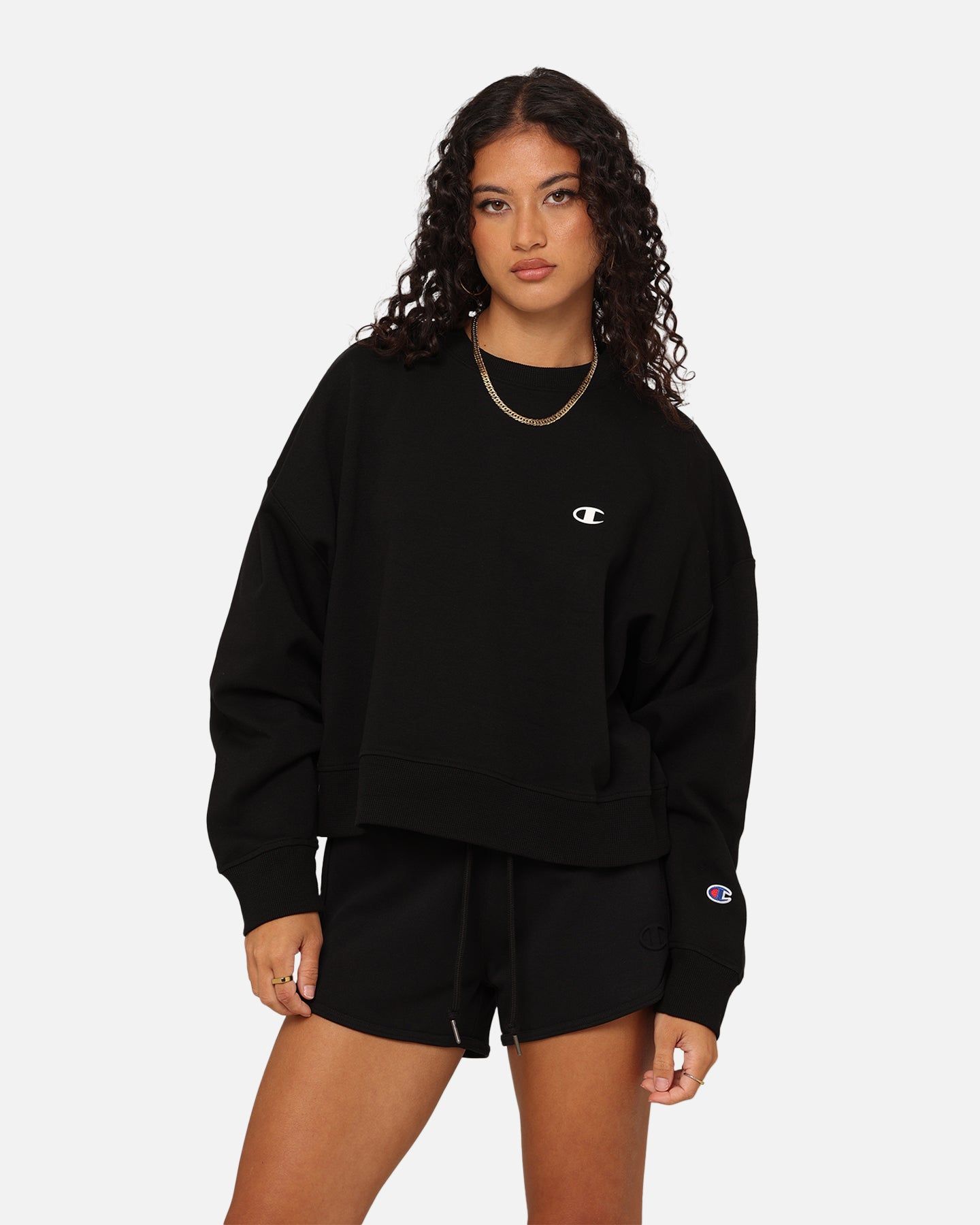 Champion Women's Rochester Base Crewneck Black sold by Culture Kings