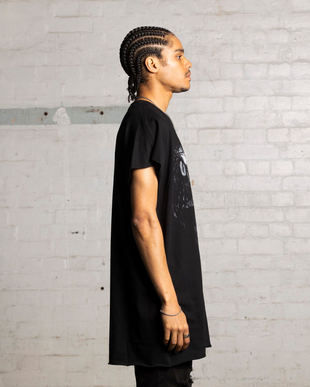 Saint Morta Snake Eyes Cutoff Bat T-Shirt Black/White sold by Culture Kings product image thumbnail 5