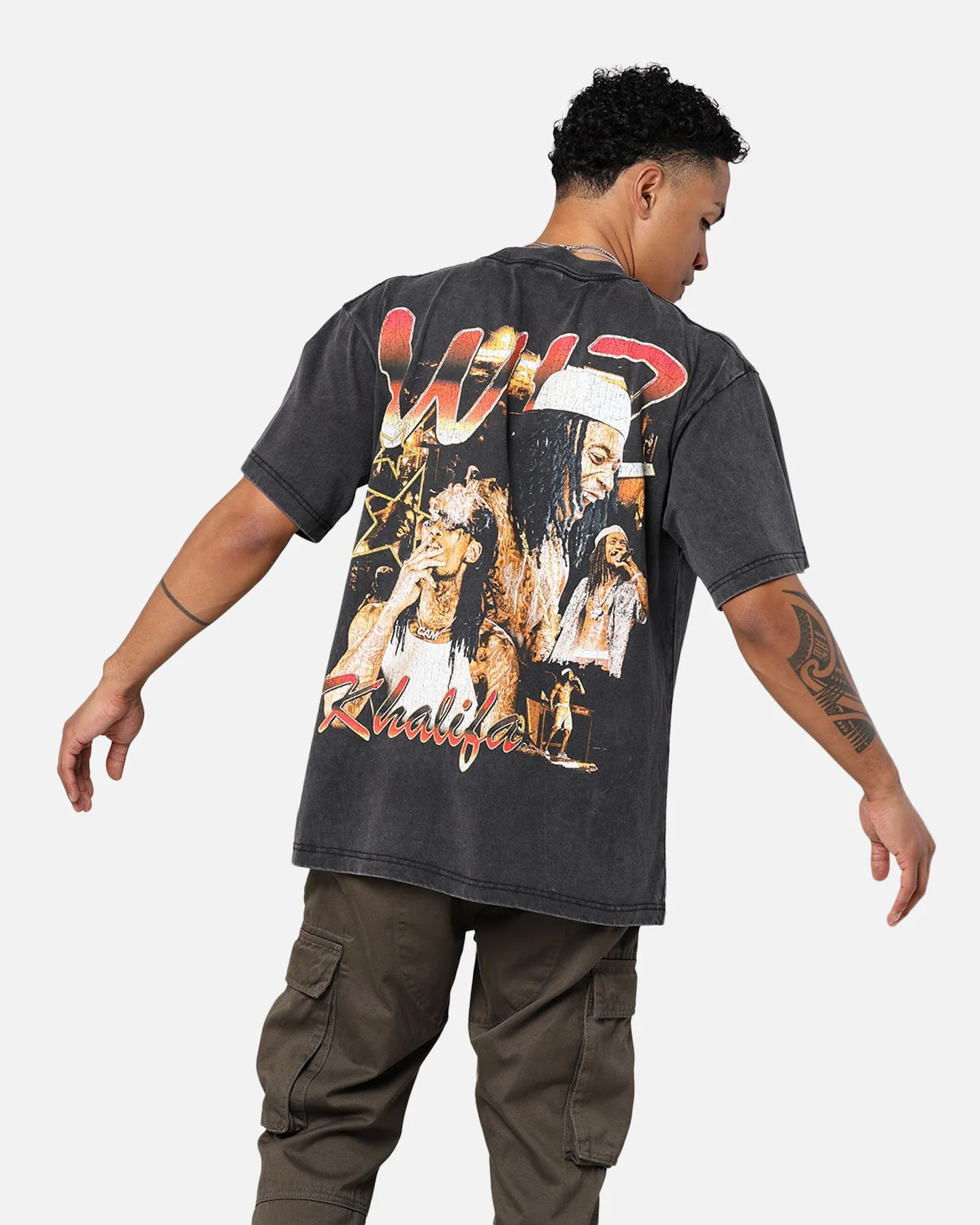 ID Supply Wiz Khalifa Smoke T-Shirt Washed Black sold by Culture Kings product image thumbnail 2