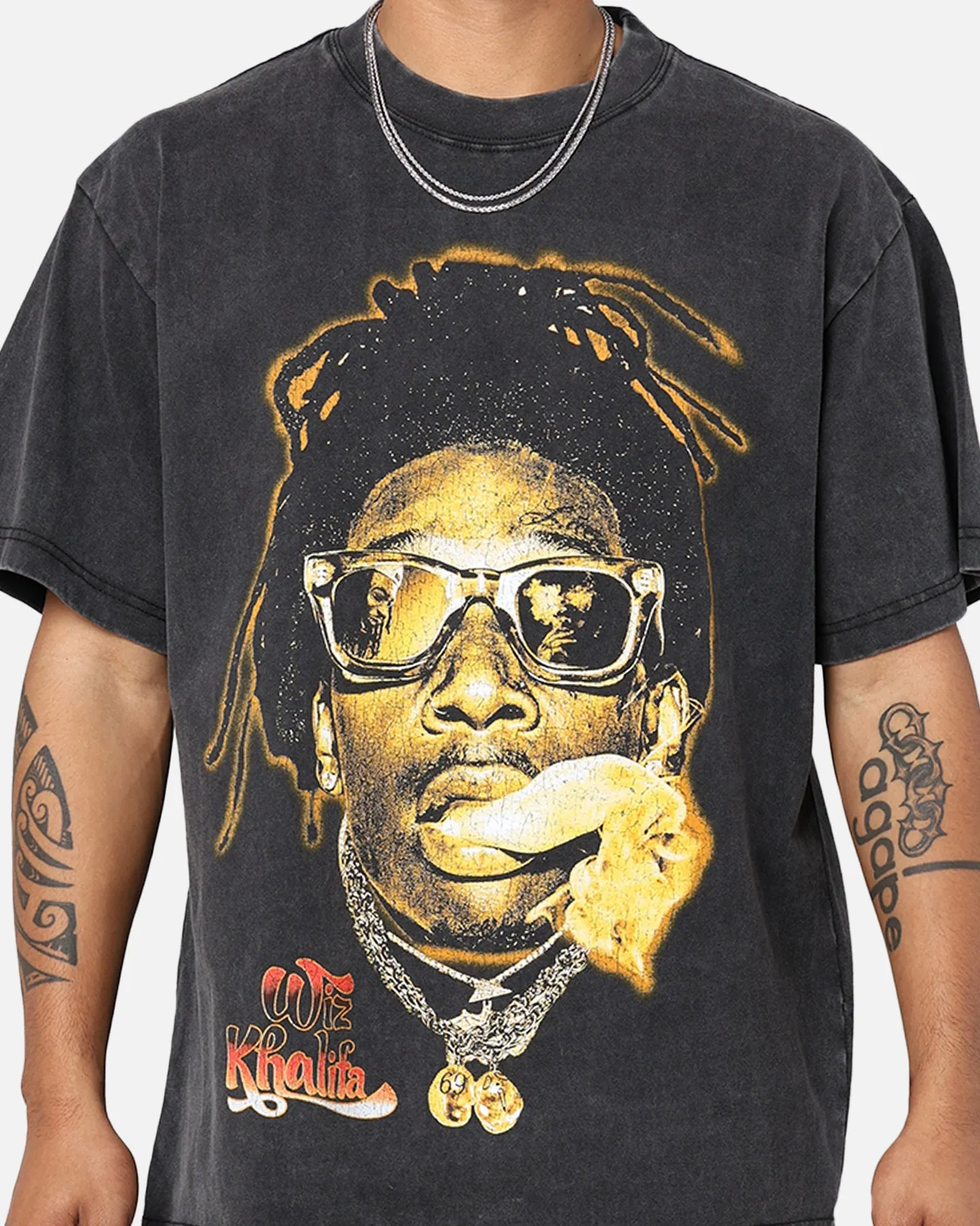 ID Supply Wiz Khalifa Smoke T-Shirt Washed Black sold by Culture Kings product image thumbnail 4
