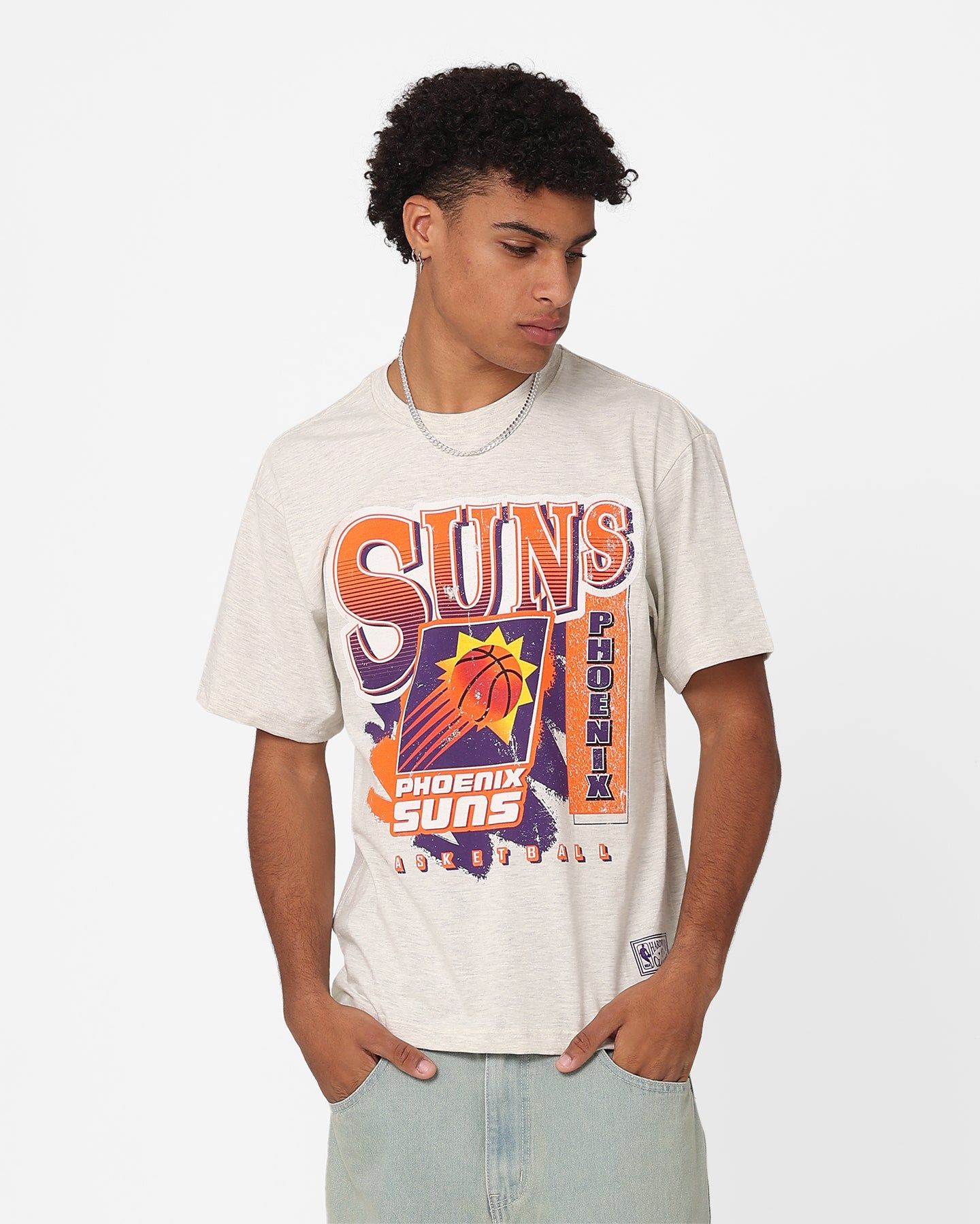 Mitchell & Ness Phoenix Suns Brush Off T-Shirt White Marle sold by Culture Kings product image thumbnail 2