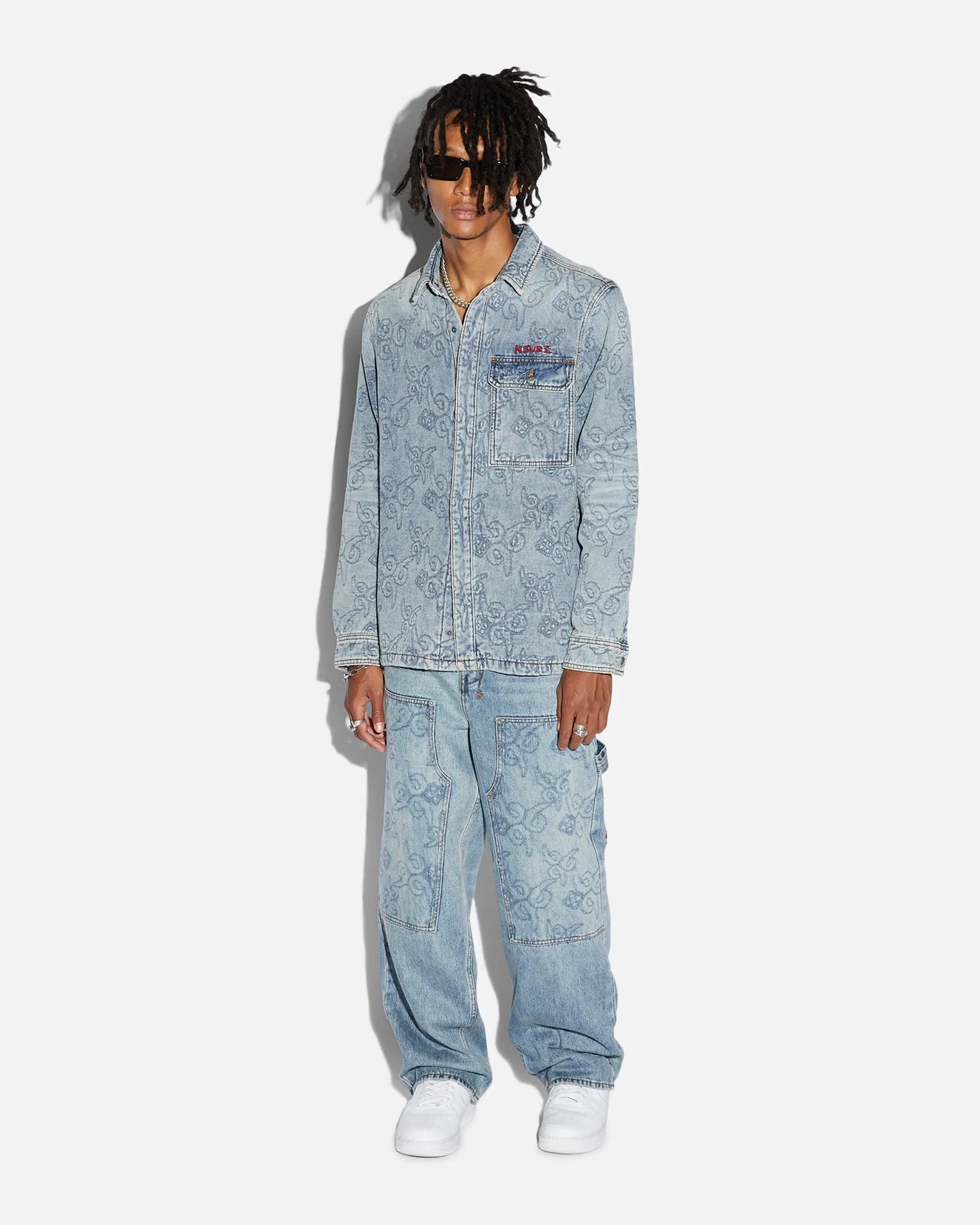 Ksubi X Juice Wrld K9 Stone Quilted Long Sleeve Shirt Denim sold by Culture Kings product image thumbnail 3