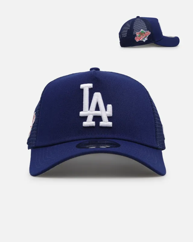 New Era Los Angeles Dodgers 'Team Color' 9FORTY A-Frame Trucker Snapback OTC sold by Culture Kings