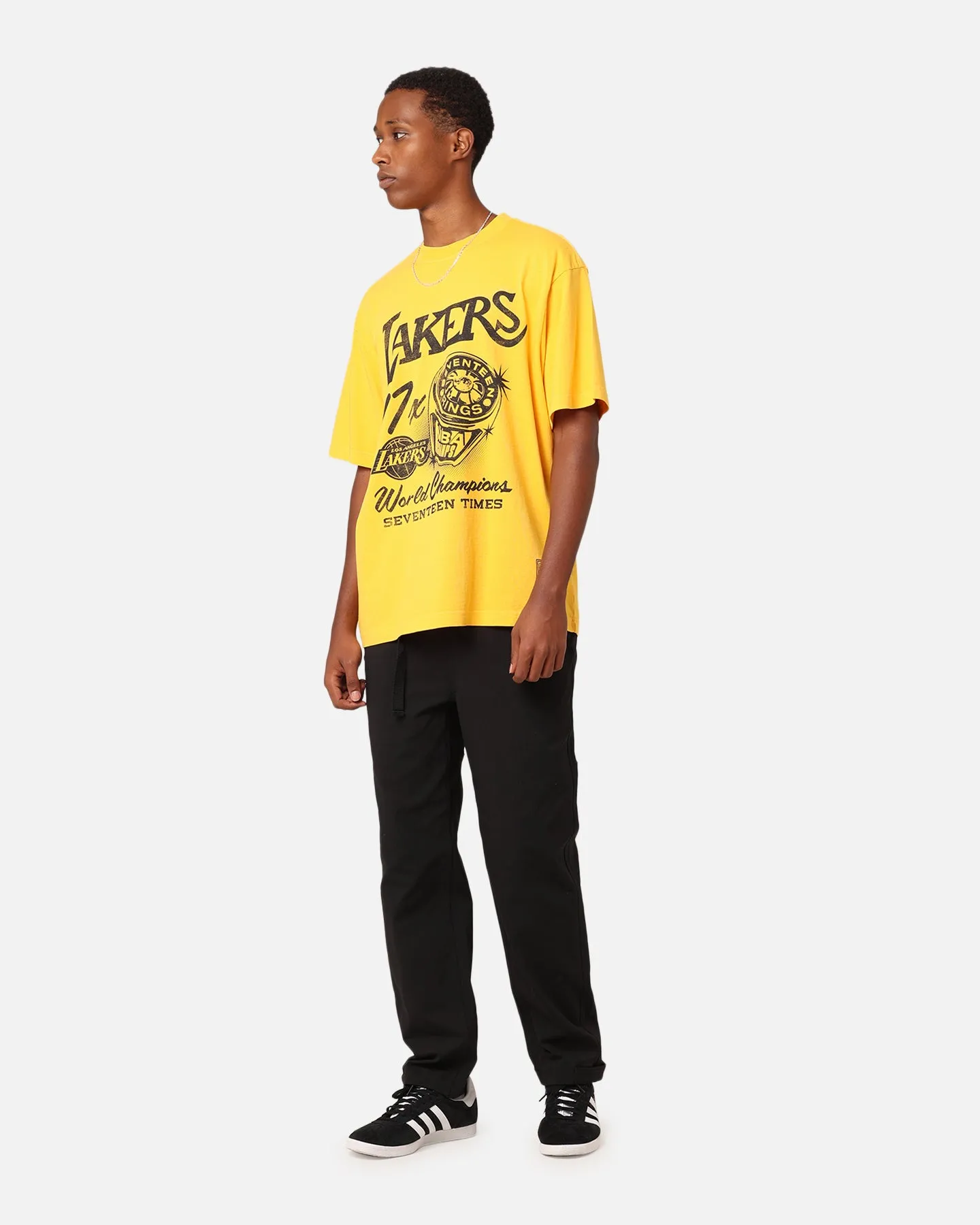 Mitchell & Ness Los Angeles Lakers Rings T-Shirt Ochre sold by Culture Kings product image thumbnail 2