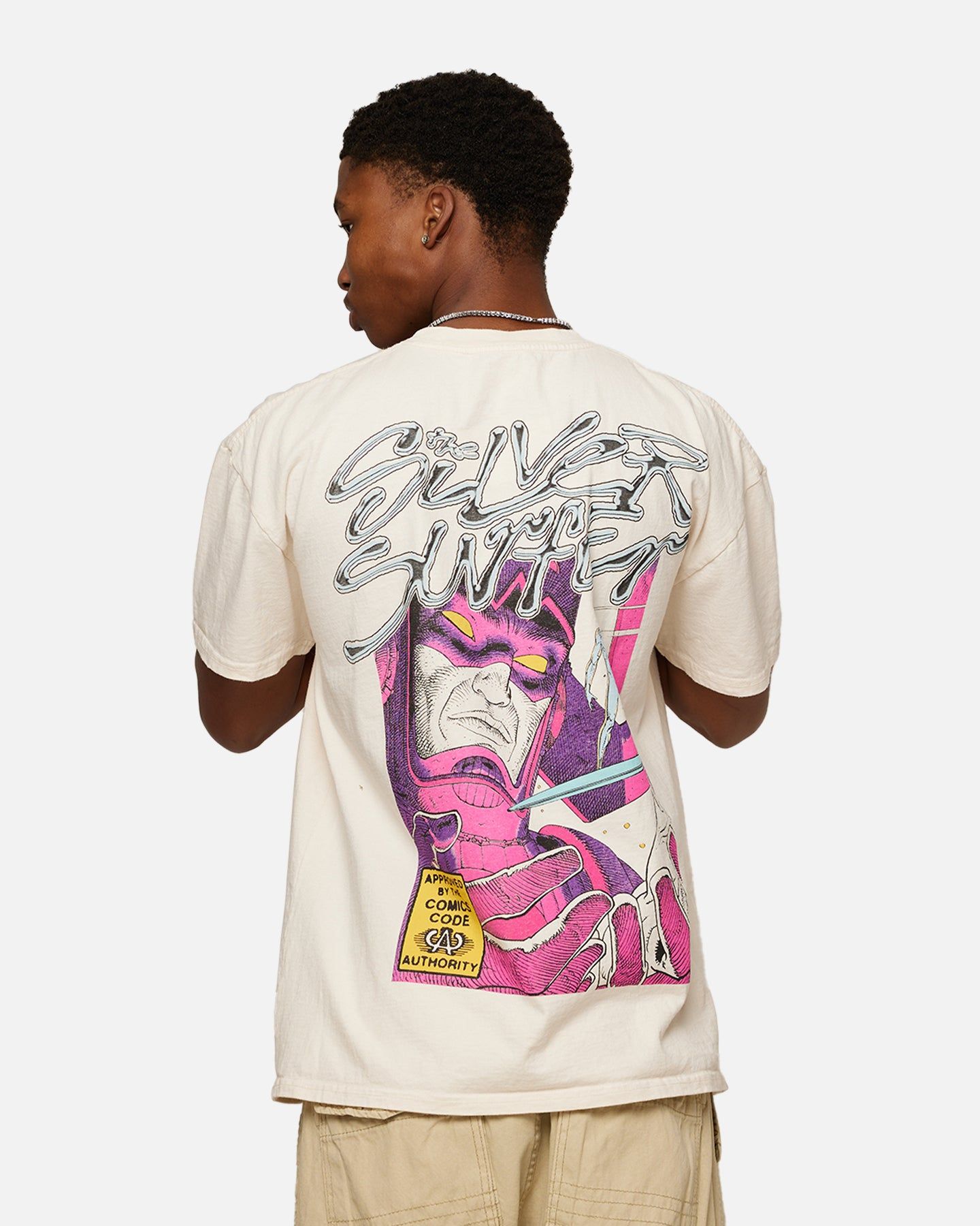 Marvel Silver Surfer Heavyweight T-Shirt Off White sold by Culture Kings product image thumbnail 2
