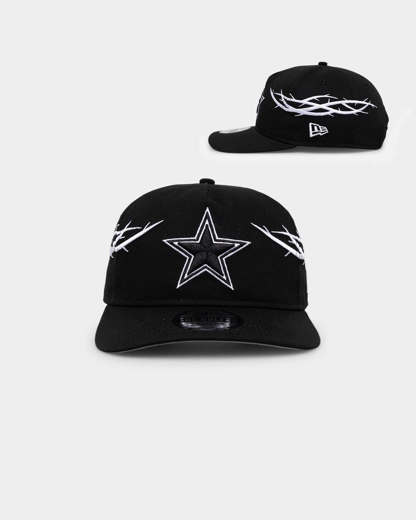 New Era Dallas Cowboys 'Twisted Thorns' Golfer Pre-Curved Snapback Black sold by Culture Kings